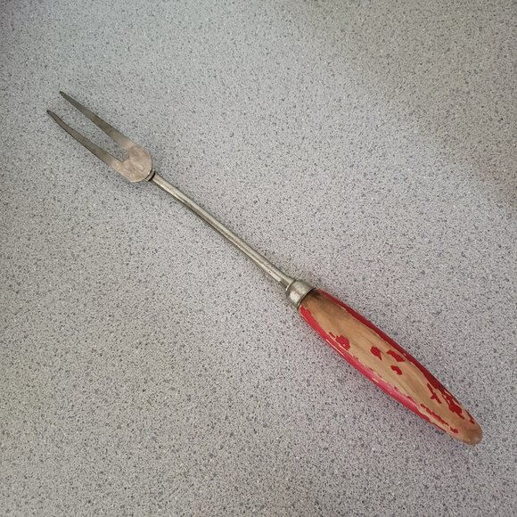 Vintage Kitchen Vintage Utensil Wooden Handle Meat Fork Poshmark